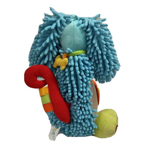 Dolce Play & Learn Alphonso Afghan Blue Hound Dog Activity Baby Plush Toy Animal - Picture 5 of 14